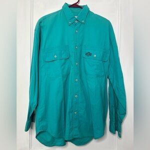 VTG Arizona Jean Company Teal Button Down Shirt